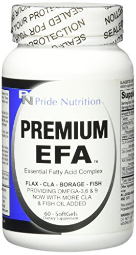 #1 Fish Oil Omega 3 6 9 EFA with EPA DHA CLA GLA Flax & Borage- More Than Just Fish Oil- Premium EFA 60 Pills- Essential Fatty Acids Supplement for Weight Loss Heart Health & Joint Relief