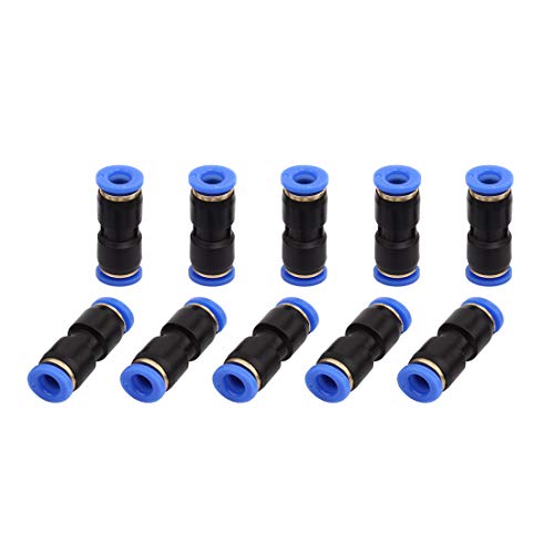 SNS SPU-1/4 1/4' Tube OD Plastic Straight Union Pipe Tube Fitting Straight Pneumatic Connector(10 PCS)