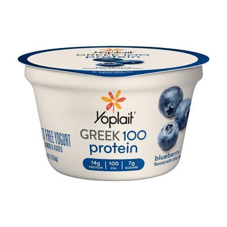 Yoplait Greek 100 Protein Yogurt 5.3 ounces (Pack of 12) (Blueberry)
