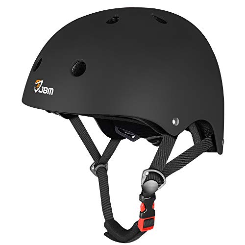 JBM Helmet for Multi-Sports Bike Cycling, Skateboarding, Scooter, BMX Biking, Two Wheel Electric Board and Other Sports [Impact Resistance] (Black, Adult)