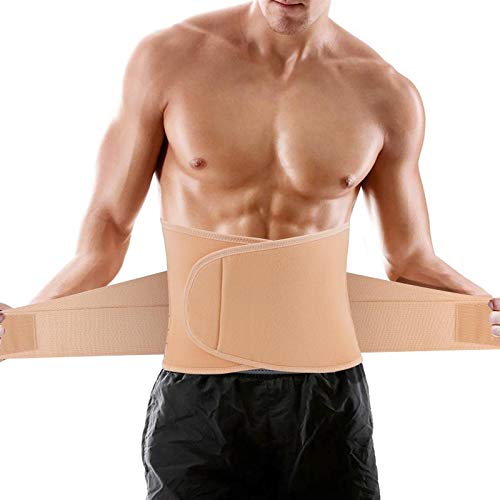 SZCLIMAX Back Braces for Lower Back Pain Relief, Breathable Waist Support Belt for Work, Lumbar Support Belt with 6 Stays for Sciatica, Scoliosis, Herniated Disc for Men/Women, Apricot, L