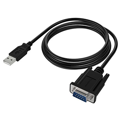 Sabrent USB 2.0 to Serial (9-Pin) DB-9 RS-232 Adapter Cable 6ft Cable [FTDI Chipset] (CB-FTDI)