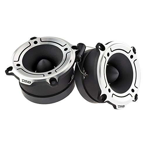 DS18 PRO-TW120 Super Tweeter in Silver - 1', Aluminum Frame and Diaphragm, 300W Max, 200W RMS, 4 Ohms, Built In Crossover - PRO Tweeters Are the Best in the Pro Audio and Voceteo Market (Pair)