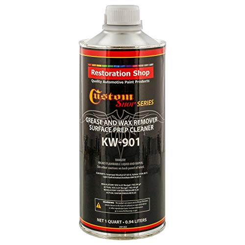 Custom Shop Restoration KW901 - Automotive Grease and Wax Remover Surface Prep Cleaner for Before Automobile Painting and All Painting Projects (Quart)