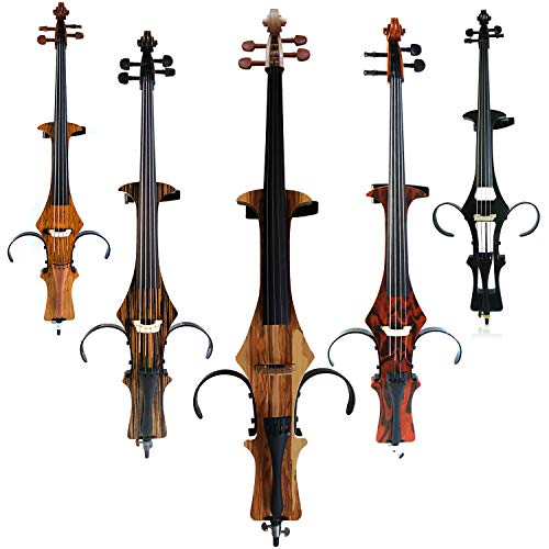 Leeche Handmade Professional Solid Wood Electric Cello 4/4 Full Size Silent Electric Cello-Wood Grain
