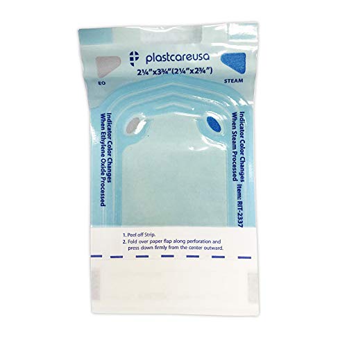 200 2.25 x 2.75 Inch Self Sealing Sterilization Autoclave Pouch Bags with Indicators, 1 Box of 200