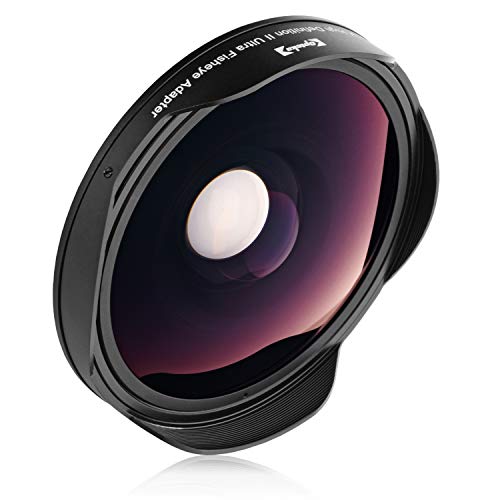 Opteka OPT-SC37FE Platinum Series 0.3X HD Ultra Fisheye Lens for 25mm, 30mm, 30.5mm & 37mm Digital Video Camcorders
