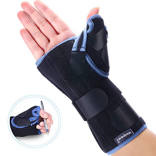 Velpeau Wrist Brace with Thumb Spica Splint for De Quervain's Tenosynovitis, Carpal Tunnel Pain, Stabilizer for Tendonitis, Arthritis, Sprains & Fracture Forearm Support Cast (Regular, Right Hand-M)
