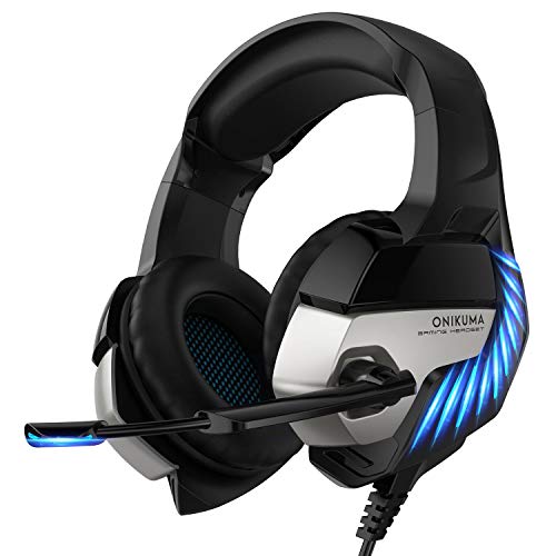 Gaming Headset-Xbox K5PRO One Headset PS4 Headset with Noise-canceling Microphone and 7.1 Surround Sound, Gaming Headset for PS4, Xbox One, PC, Game Console, Nintendo 64 (Not Including Adapter)