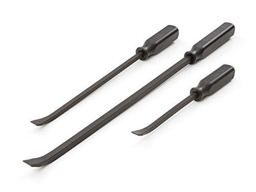 TEKTON Angled Tip Handled Pry Bar Set with Striking Caps, 3-Piece (12, 17, 25-Inch) | LSQ42103