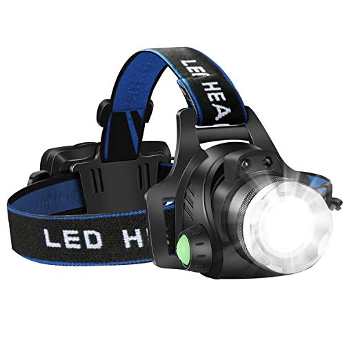 Headlamp Flashlight, USB Rechargeable Led Head Lamp, IPX4 Waterproof T004 Headlight with 4 Modes and Adjustable Headband, Perfect for Camping, Hiking, Outdoors, Hunting