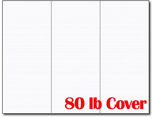3up 80lb White Linen Textured Menu Cards/Connection Cards/Rack Cards (25 Sheets / 75 Pieces)