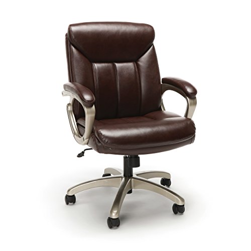 OFM ESS Collection Executive Office Chair, in Brown with Champagne Frame (ESS-3020-BRN)