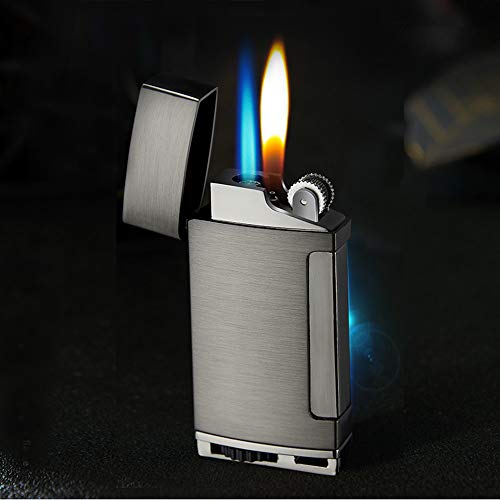 Fancyspark Soft/Jet Flame Switchable Cigar Lighter Jet Torch Cigarette Lighter with Adjustable Flame Dial, Butane Refillable for Tobacco Pipe & Fire