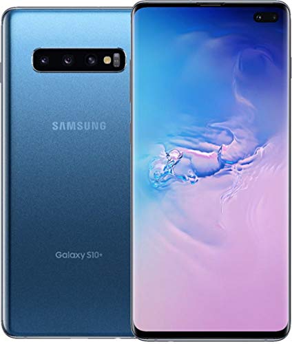 Samsung Galaxy S10+, 128GB, Prism Blue - Fully Unlocked (Renewed)