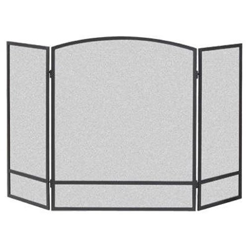 Panacea Products 15951 3-Panel Arch Screen with Double Bar for Fireplace, 35 Inch (Pack of 1), Multi