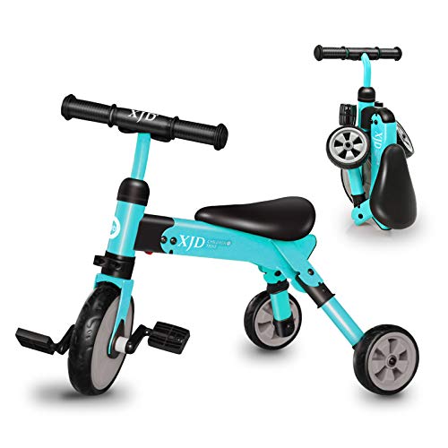 2 in 1 Kids Tricycles for 2 3 4 Years Old and Up Boys Girls Tricycle Kids Trike Toddler Tricycles for 2-4 Years Old Kids Toddler Bike Trike 3 Wheels Folding Tricycle Kids Walking Tricycle Walk Trike