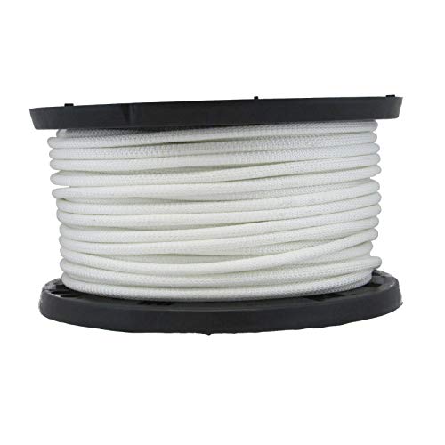 5/16 inch Wire Center Flagpole Rope with Polyester Jacket - 100 Foot Spool | Industrial Grade - High UV and Abrasion Resistance - Tamper Resistant