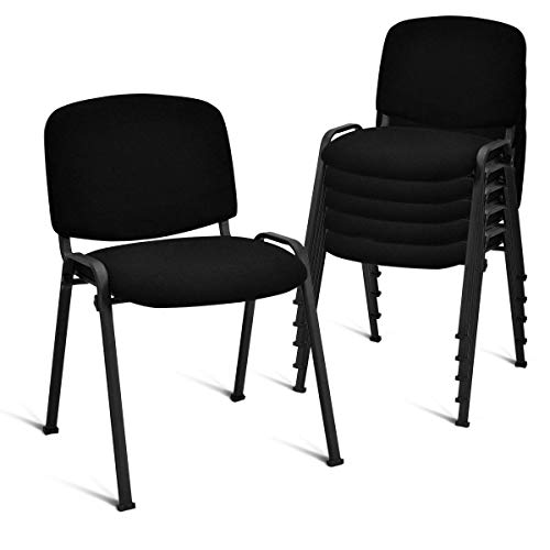 Giantex Set of 5 Conference Chair Elegant Design Stackable Office Waiting Room Guest Reception (31.5 H)
