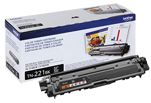 Brother Genuine Standard Yield Toner Cartridge, TN221BK, Replacement Black Toner, Page Yield Upto 2,500 Pages, Amazon Dash Replenishment Cartridge, TN221