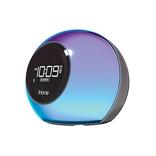 iHome iBT29BC Bluetooth Color Changing Dual Alarm Clock FM Radio with USB Charging and Speakerphone