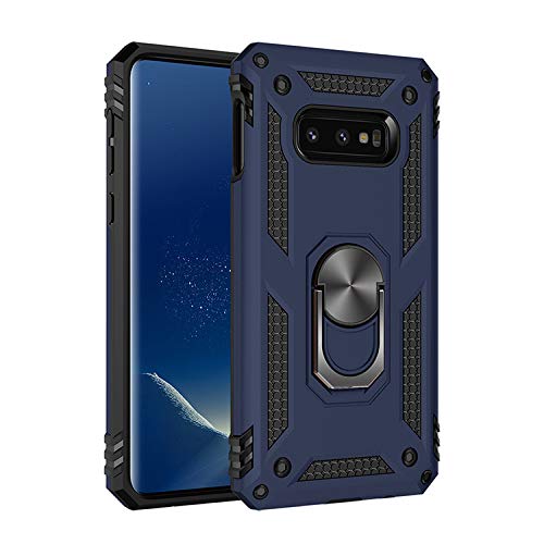 Military Grade Drop Impact for Samsung Galaxy Note 8 Case 360 Metal Rotating Ring Kickstand Holder Built-in Magnetic Car Mount Armor Shockproof Cover for Galaxy Note 8 Protection Case (Blue)