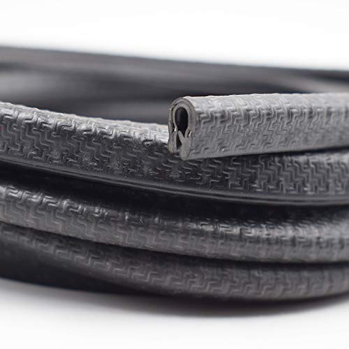 KX Edge Trim Black Small, 1/8' Fits Edge, PVC Plastic Edge Trim U Shape Black Large Edge Protector (10 Feet)