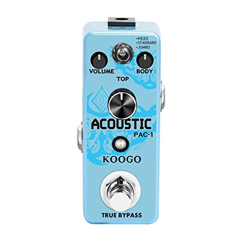 Koogo Guitar Acoustic Pedal Analog Acoustic Guitar Simulator Pedal for Electric Guitar