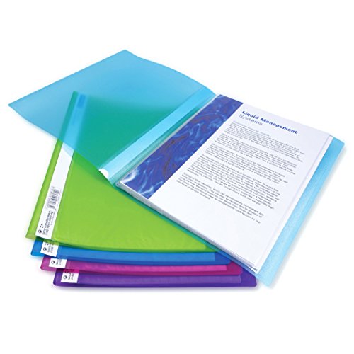 Rapesco A4 Flexi Presentation Display Book, Assorted Colours - Pack of 10 40 Pockets