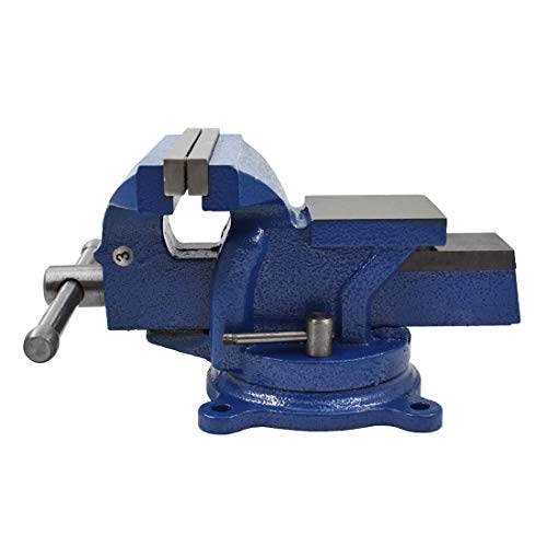6' Bench Vise Table Top Clamp Press Locking Swivel Base Heavy-Duty for Crafting Painting Sculpting Modeling Electronics Soldering Woodworking and Fishing Tackle