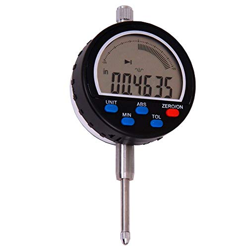 Anytime Tools 0-1' Travel Digital Electronic Indicator DIAL Gauge GAGE INCH/Metric Simulated Dial Programmable w/Absolute and Tolerance