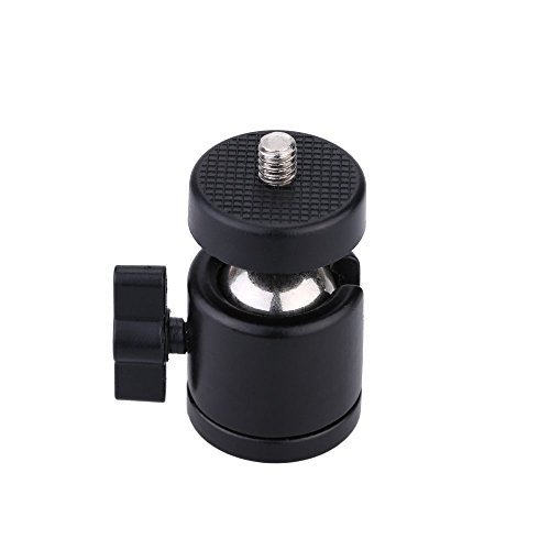 AKOAK 1/4' Swivel Mini Ball Head Screw Tripod Mount for DSLR Camera Camcorder Light Bracket