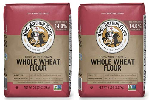 King Arthur, Whole Wheat Flour, 80oz Bag (Pack of 2)