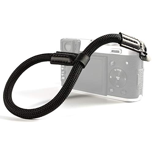 VKO Camera Wrist Strap, Hand Strap Compatible with Sony A6100 A6600 A6400 A6000 A6300 A6500 RX10 IV X100F X-T30 X-T4 X-T3 X-T20 X-T2 E-M10 Mark II III Camera Climbing Rope Black
