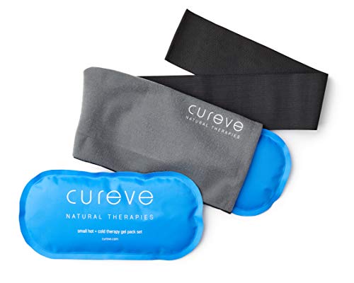 Hot and Cold Therapy Gel Pack Compress Two Pack Set with Wrap by Cureve - Reusable Ice Packs with Wrap to Treat Injuries, Aches and Pains on Hip, Knee, Side, Back, Shoulder, Feet and Headaches