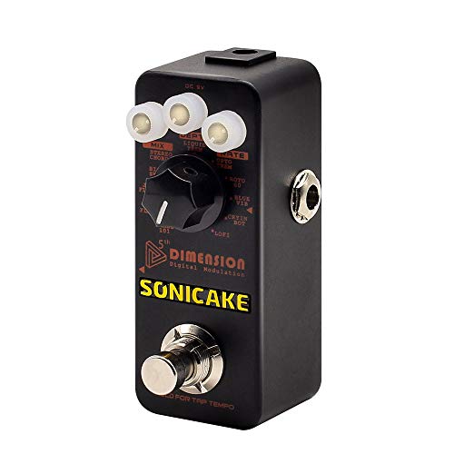 SONICAKE 5th Dimension Digital Modulation Guitar Effects Pedal 11 Mode of Phaser, Flanger, Chorus, Tremolo, Vibrato, Autowah