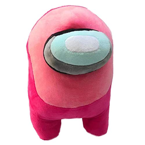 20cm Among Us Plush Figure Toy Soft Stuffed Doll for Kids Gift 3D Game Peripheral Pillow,Among Us Merch Impostor CrewMate Plush (Pink)