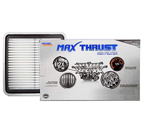 Spearhead MAX THRUST Performance Engine Air Filter For Low & High Mileage Vehicles - Increases Power & Improves Acceleration (MT-997)