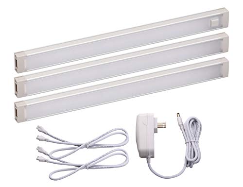 BLACK+DECKER LEDUC9-3WK LED Under Cabinet Kit with Motion Sensor, Dimmable Kitchen Accent Lighting, Tool-Free Install, Warm White 2700k, 9' Length, 3-Bars