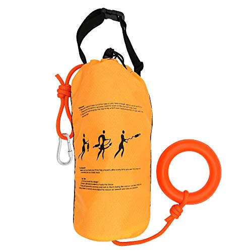 Zixar Water Rescue Throw Bag with 98 Feet of Flotation Rope in 3/10 Inch Tensile Strength Rated to 1844lbs, Throwable Flotation Device for Kayaking and Rafting, Safety Equipment for Raft and Boat