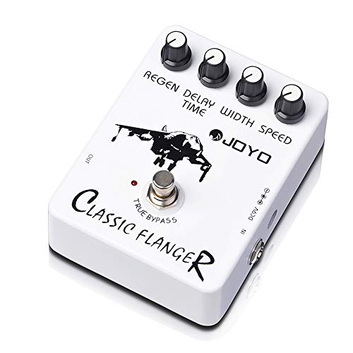 JOYO Classic Flanger Effect Pedal Achieve Metallic Flanger Sounds & Rapid Tremulous Vibrato, for Electric Guitar Effect True Bypass (JF-07)