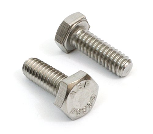 1/4'-20 x 1' (100pcs) Stainless Steel Hex Bolts 18-8 (304) S/S, Choose Size & Qty - by Bolt Dropper