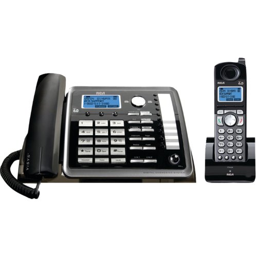RCA 25255RE2 Dect_6.0 2-Handset 2-Line Landline Telephone,Black