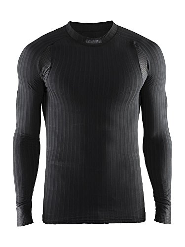 Craft Mens Active Extreme 2.0 Lightweight Long Sleeve Base Layer Training Shirt, Black, X-Large