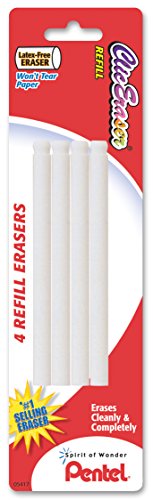 Pentel Refill Eraser for Clic Eraser, Pack of 4 (ZERBP4-K6)