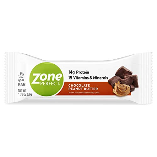 Zone Perfect Protein Bars, Chocolate Peanut Butter, 14g of Protein, Nutrition Bars with Vitamins & Minerals, Great Taste Guaranteed, 20 Bars