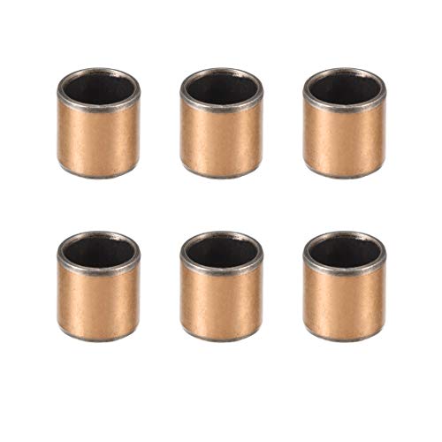 uxcell Sleeve Bearing 8mm Bore x 10mm OD x 10mm Length Plain Bearings Wrapped Oilless Bushings Pack of 6