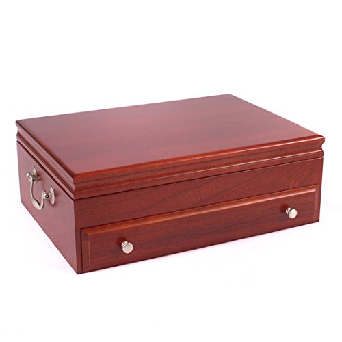 American Chest F01C Bounty Flatware Chest, Solid American Hardwood with Heritage Cherry Finish & Anti-Tarnish Lining, Multicolor