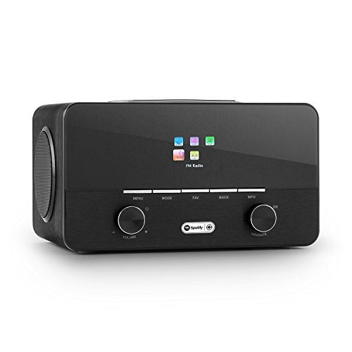 auna Connect 150 Black, 2.1 Internet Radio, Wi-Fi Music Player, MP3 USB Port, AUX, Remote Control, Black
