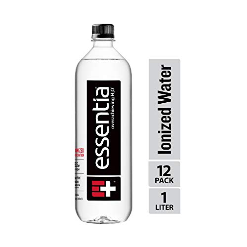 Essentia Water, Ionized Alkaline Bottled Water; Electrolytes for Taste, Ionized Hydration, pH 9.5 or Higher, 33.8 Fl Oz, Pack of 12